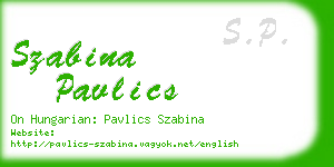 szabina pavlics business card